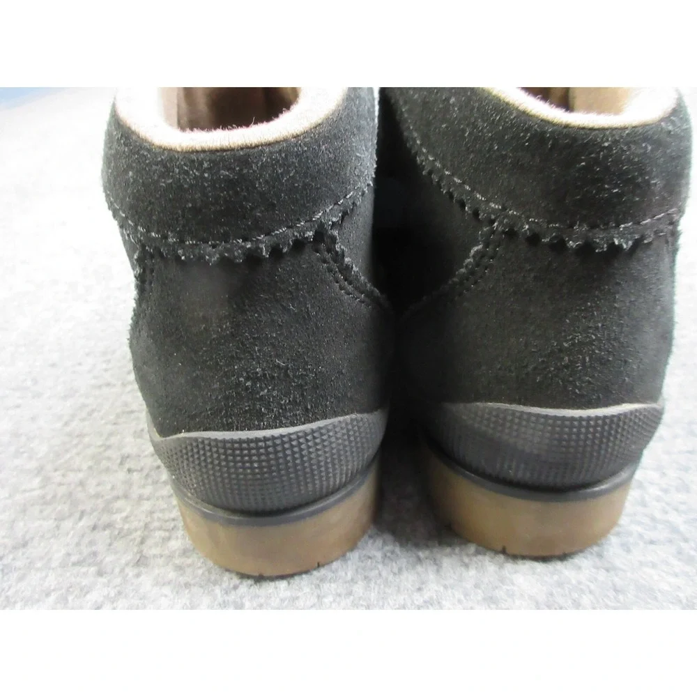 Tecnica Goat Hair Boots Womens Size 9 Black Lace Up Shoes Ankle Booties‎ EU39